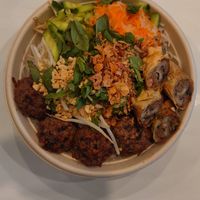 Bowl with vegan pork balls at My Lai in Los Angeles