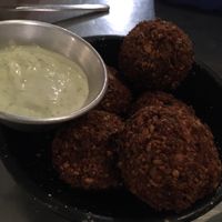 Falafel and mint sauce  at Damas in Lisbon