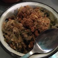 Migas com couve e feijão  at Damas in Lisbon