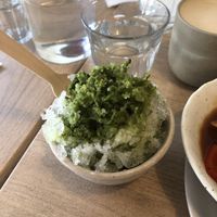 Summer special: matcha kakigori (shaved ice), a bit hard to eat but totally delicious  at Comeco Foods in Newtown