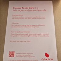 Menu Jan 2026 at Comeco Foods in Newtown