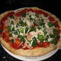 Brixx vegan cheese pizza with veggies at Brixx Wood Fired Pizza in Wilmington