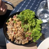 Bulgur salad with walnuts, chickpea's and pomegranate.  at Streetfood Bistro Hard & Ziel in Middelburg