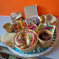 All sorts of stuff you can get from the New Wave Tacos Pop-Up at Original Green in Paris