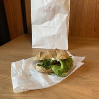 Small baguette sandwich  at À la Lo in Stockholm