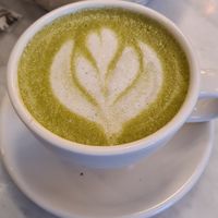 Matcha Latte with Oatmilk at À la Lo in Stockholm
