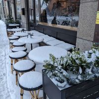 Outdoor seating 😂 at À la Lo in Stockholm