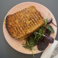 vegan kimchi grilled cheese   at À la Lo in Stockholm