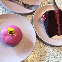 all vegan cakes! so yum at Southern Cross Garden Bar Restaurant in Wellington