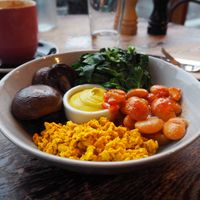 Vegan big brekkie at Southern Cross Garden Bar Restaurant in Wellington