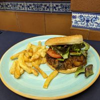 vegan burger at El Acebo in Oviedo
