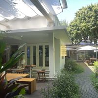 The entrance   at Yellow Lane Cafe in Bangkok