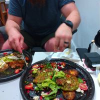 Zucchini fritters!!! So good at Yellow Lane Cafe in Bangkok