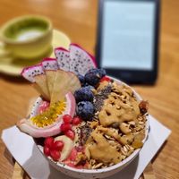Strawberry dream bowl at Yellow Lane Cafe in Bangkok