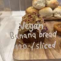 Vegan banana bread  at Yellow Lane Cafe in Bangkok