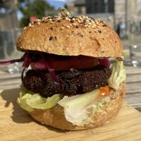 Black beans burger at Hverdagen in Copenhagen