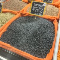 Lentils at Mercado Central de Valencia in Valencia