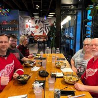 My crew being very excited for our food. at ima - Midtown in Detroit