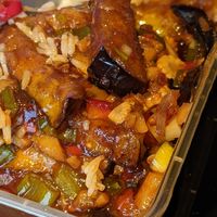 Vegan aubergines at China! in Stockholm