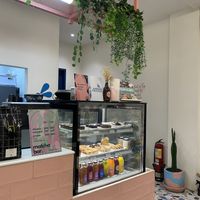 Counter with desserts  at Kindred Cafe in Davao City