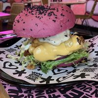 Daddy burger  at Vegan Junk Food Bar - El Born in Barcelona