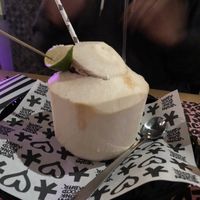 Coctel de coco at Vegan Junk Food Bar - El Born in Barcelona