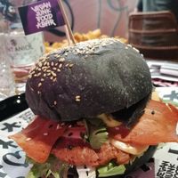 Hamburguesa. at Vegan Junk Food Bar - El Born in Barcelona