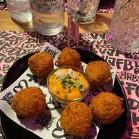Cheese balls at Vegan Junk Food Bar - El Born in Barcelona