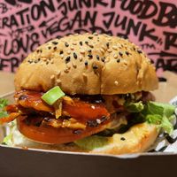 Heppi ribs burger  at Vegan Junk Food Bar - El Born in Barcelona
