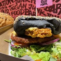 Notorious sumo burger  at Vegan Junk Food Bar - El Born in Barcelona