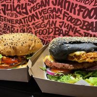 Burgers at Vegan Junk Food Bar - El Born in Barcelona