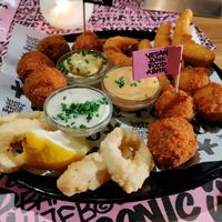 Sumo platter. What a nice-looking plate! at Vegan Junk Food Bar - El Born in Barcelona