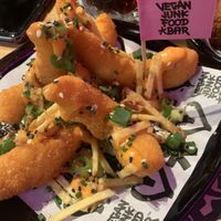 vegan shrimps  at Vegan Junk Food Bar - El Born in Barcelona