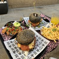 Royal smash burgers  at Vegan Junk Food Bar - El Born in Barcelona