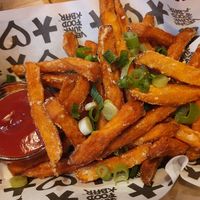 Sweet potato fries at Vegan Junk Food Bar - El Born in Barcelona