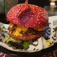 Sumo "beef" burger at Vegan Junk Food Bar - El Born in Barcelona
