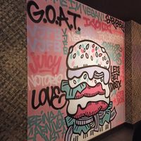 Art at Vegan Junk Food Bar - El Born in Barcelona