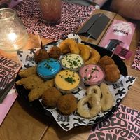 Sharing platter starter  at Vegan Junk Food Bar - El Born in Barcelona