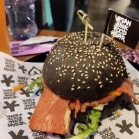 Royal smash burger at Vegan Junk Food Bar - El Born in Barcelona