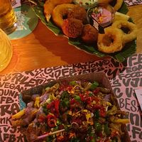 Loaded fries and the Sumo Plate at Vegan Junk Food Bar - El Born in Barcelona
