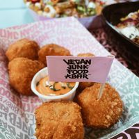 Vegan mac & cheese bites  at Vegan Junk Food Bar - El Born in Barcelona