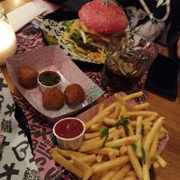 French fries and thai crunchy balls at Vegan Junk Food Bar - El Born in Barcelona
