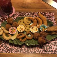 Tasting plate  at Vegan Junk Food Bar - El Born in Barcelona