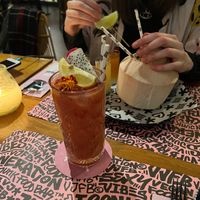 tequila and coconut cocktails at Vegan Junk Food Bar - El Born in Barcelona
