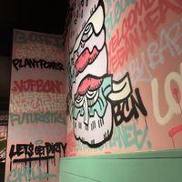 Cute interior!!   at Vegan Junk Food Bar - El Born in Barcelona