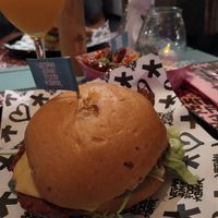 Burguer at Vegan Junk Food Bar - El Born in Barcelona