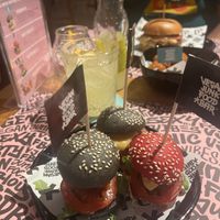 Mini trio of burgers   at Vegan Junk Food Bar - El Born in Barcelona