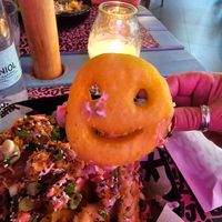 Smiley fries!! at Vegan Junk Food Bar - El Born in Barcelona