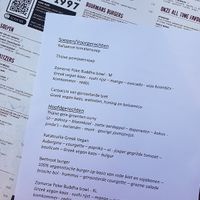 The vegan menu they made especially for us at De Buurman in Heerenveen