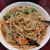 Fried noodles with sesame at TiānXiāng SùShí Yuán 天香素食園 in Yuli